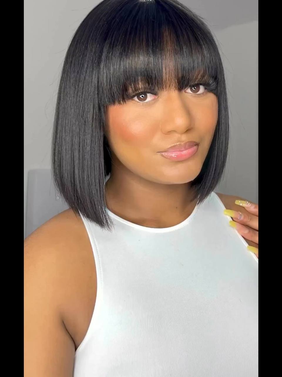 CS19- Annie Virgin Straight Fringe Wig